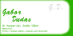 gabor dudas business card