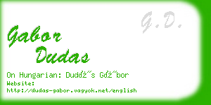 gabor dudas business card
